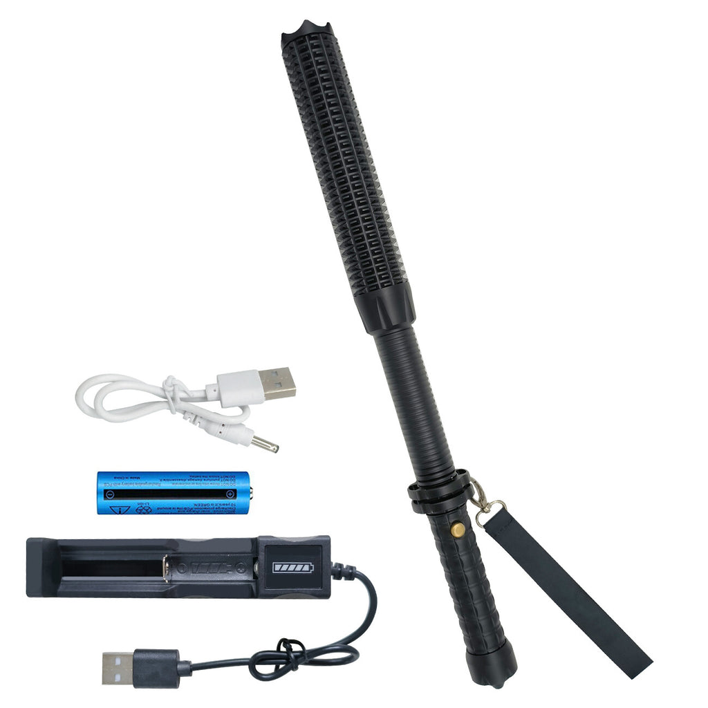 Baseball LED Flashlight Zoom Rechargeable Torch Spotlight Emergency Security Work Light 3