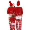 Imprimé de Noël Costume à manches longues