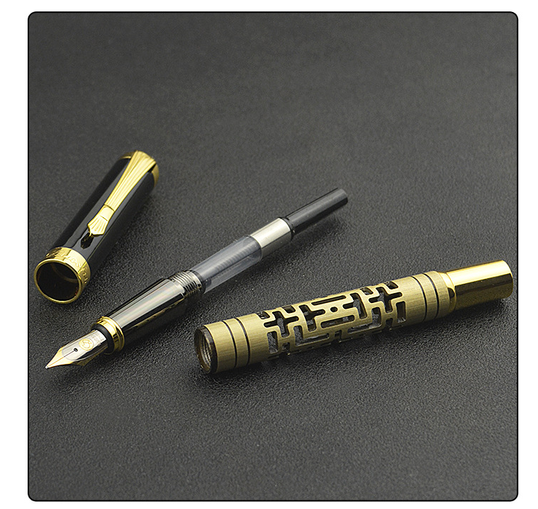 Stylo de fontaine de luxe en métal premium