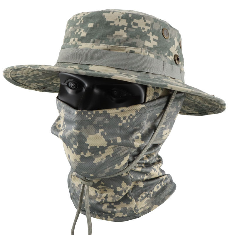 Protection solaire extérieure multifonctionnelle Chapeau de pêche respirant à bord rond