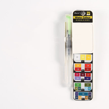 Peinture aquarelle solide pliable en forme de ventilateur