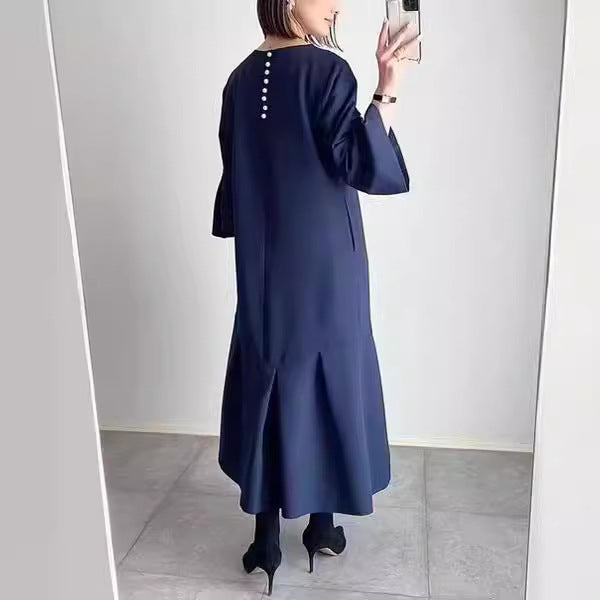 Robe élégante à col rond pour femmes