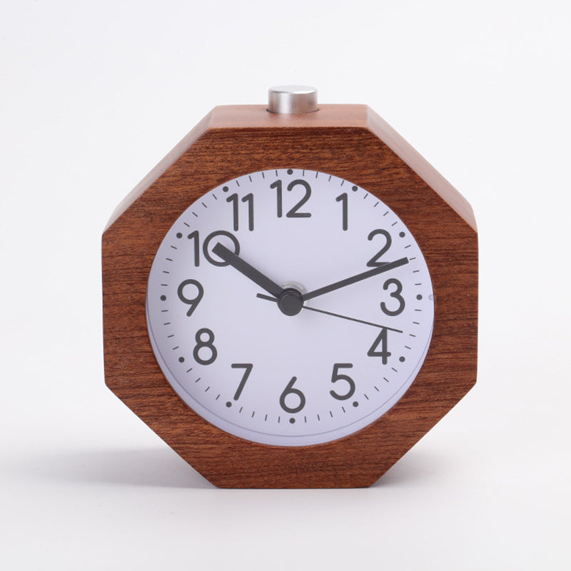 Horloge de Materia en hêtre polygone Réveil lumineux Étudiant Table de nuit Antair Hexagonal