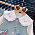 Costume de denim élégant et tendance pour filles