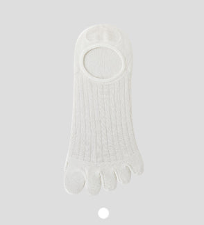 Chaussettes de bateau respirantes à cinq doigts en coton Modal