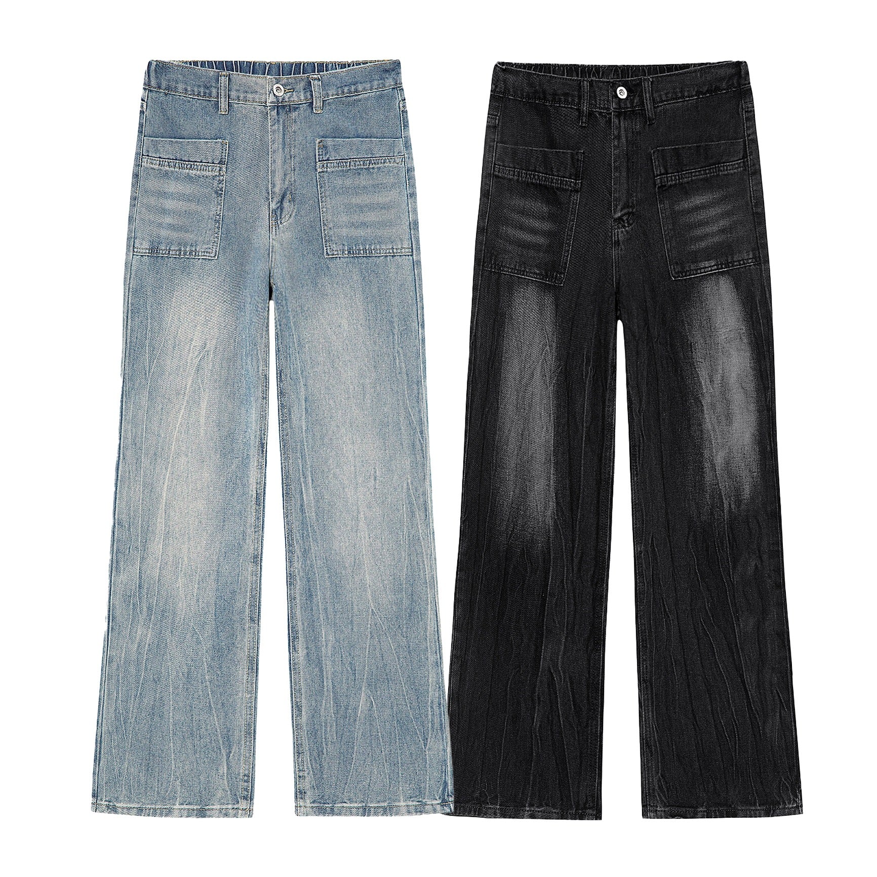Arrivée Lightning-Stripe Droit-Leg Jeans Denim pour hommes