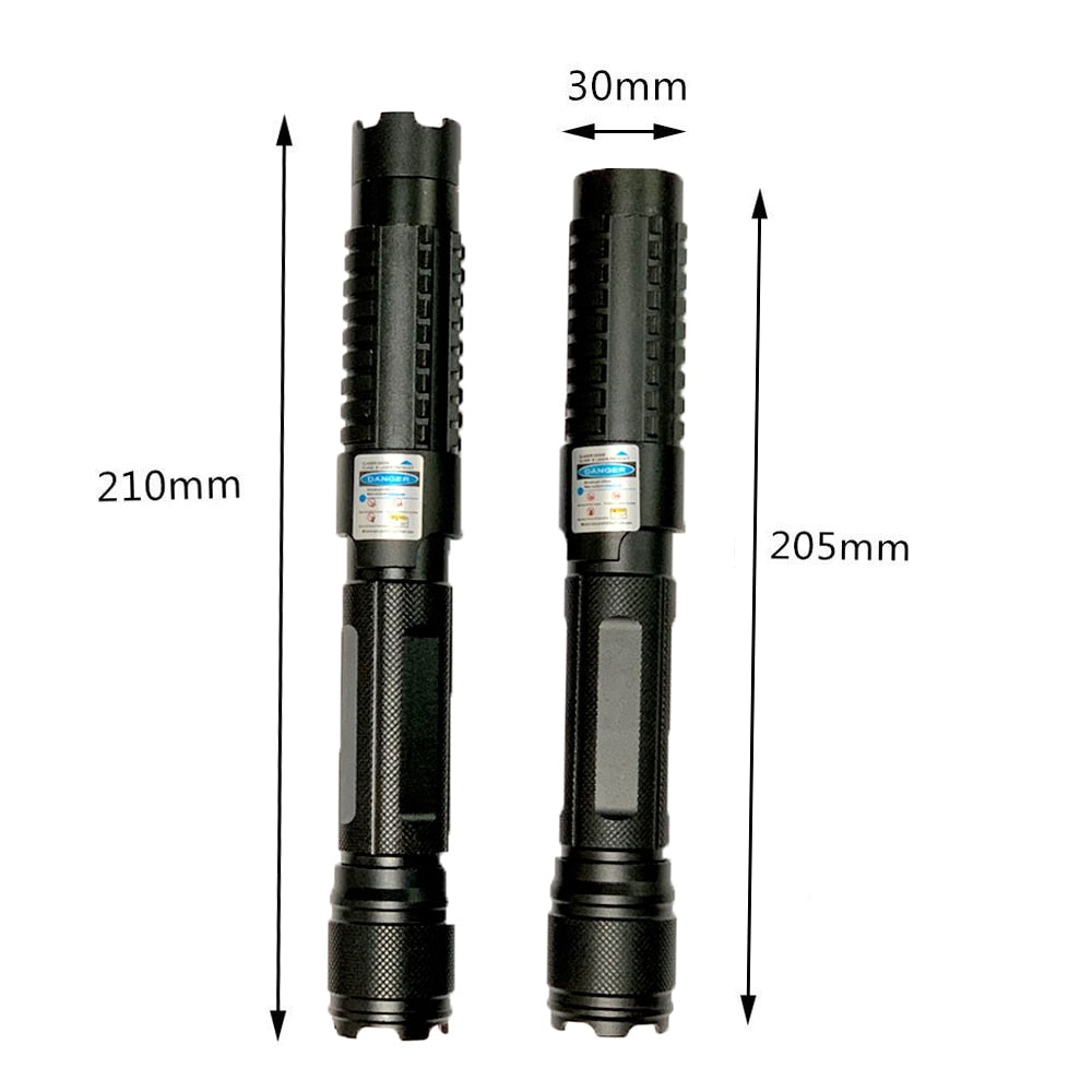 Lampe de poche haute puissance laser bleu puissant lampe de poche Burn Match Burn Cigars légers bougie 450