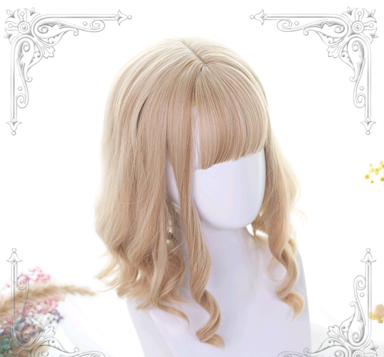 Lolita perruque cheveux courts Rouleau romain Lolita perruque cheveux bouclés