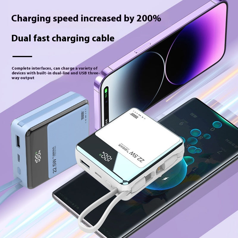 Banque de puissance à charge rapide avec câble