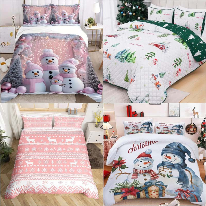 Ensemble de literie 3 pièces de Noël Hiver à vente chaude
