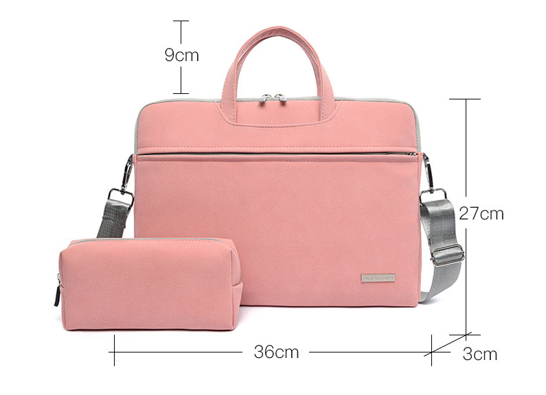 PU Leather Women Portable Bag Satchel Satchel for Macbook Air 13.3 14 15.6