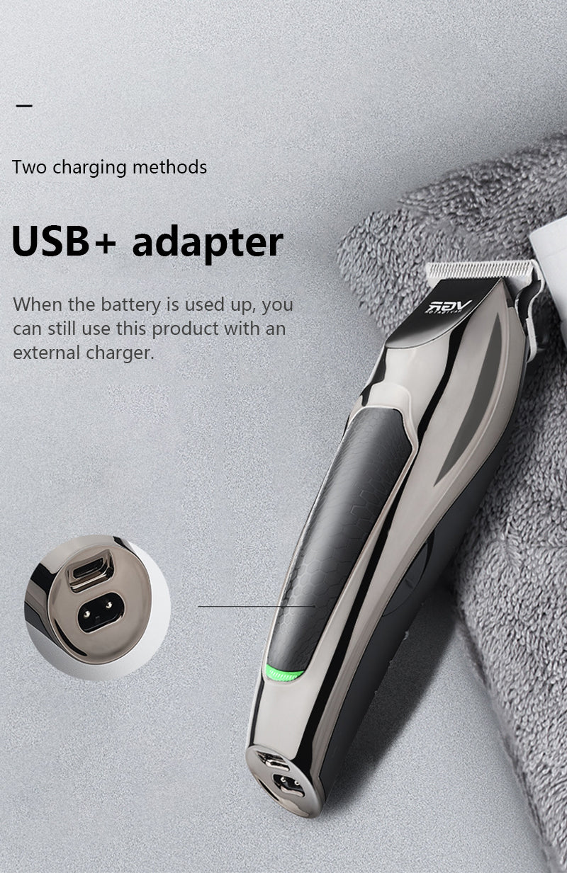 V30 professionnel imperméable TrimmerAfficher les cheveux homme Clipper Grooming Bas bruit