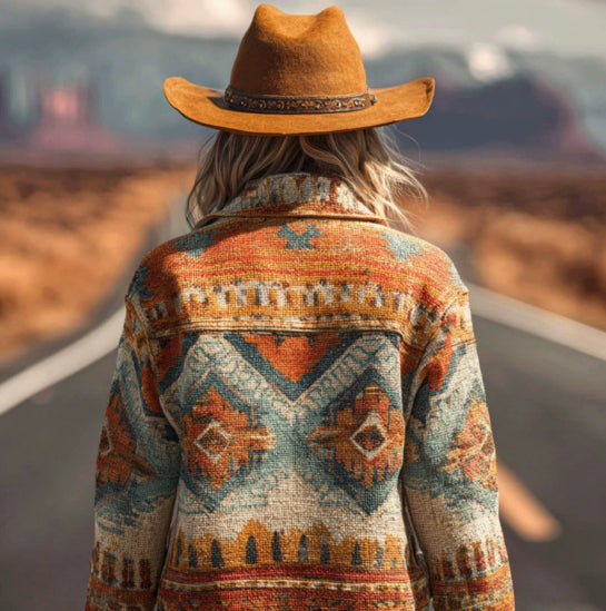 Veste de denim retro à manches longues lavée d'automne