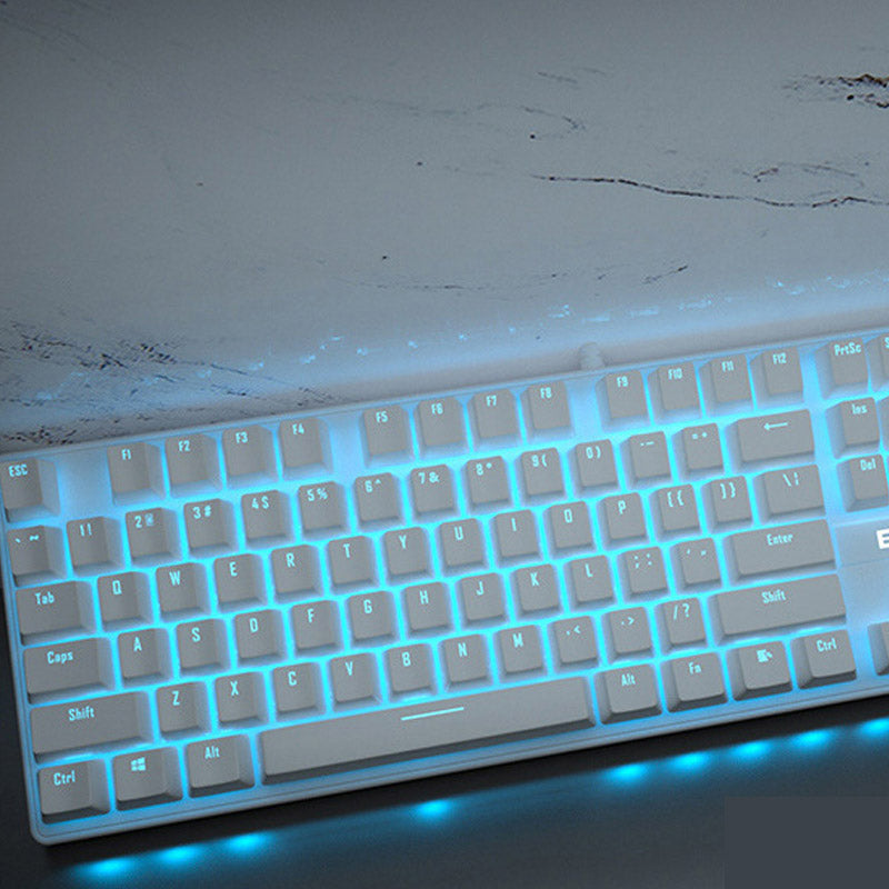 Clavier mécanique rose fille 104 clés vert axe noir axe rouge câblé