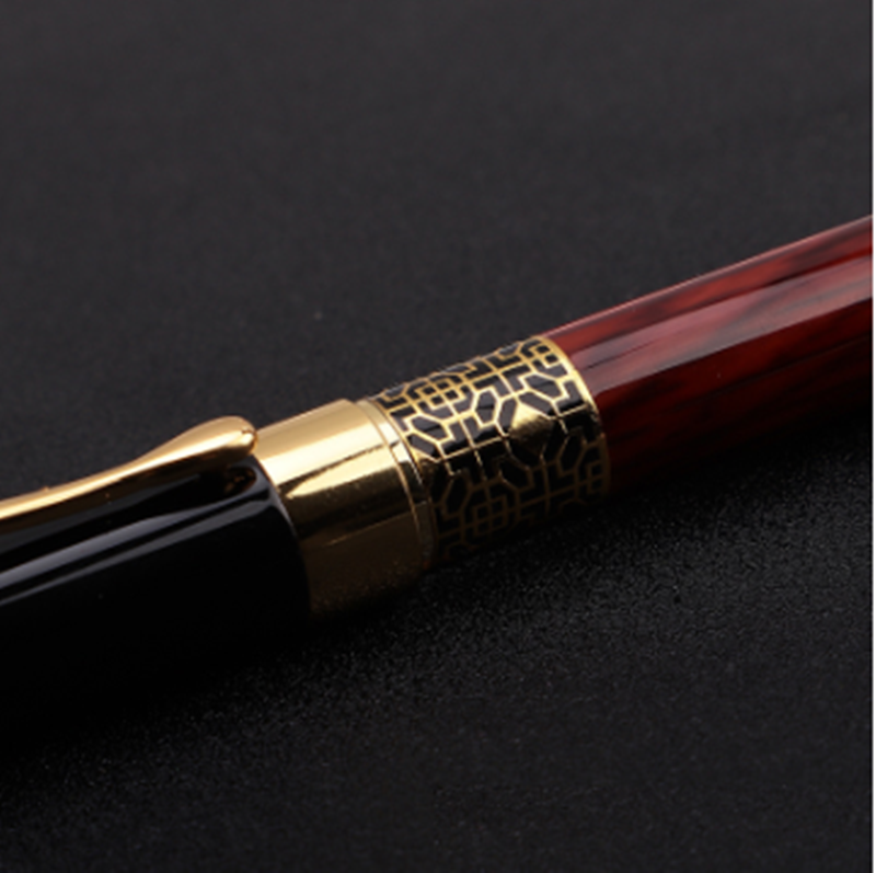ImitationMahogany Stylo de fontaine en bois métallique