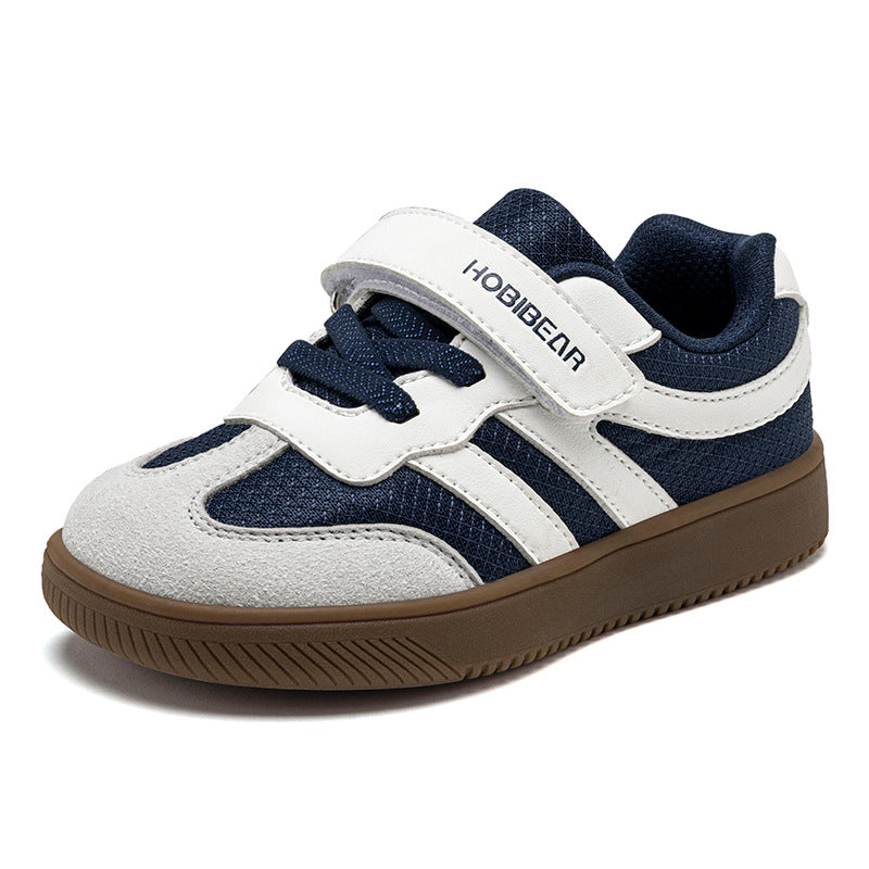 Children's retro hook-and-loop sneakers, wide and comfortable fit