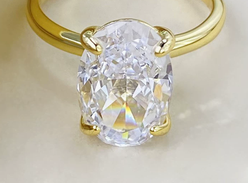 Anneau ovale Femelle Four-claw Cold Haute Luxe