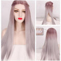 Longueur moyenne cheveux droits avec couleur taro