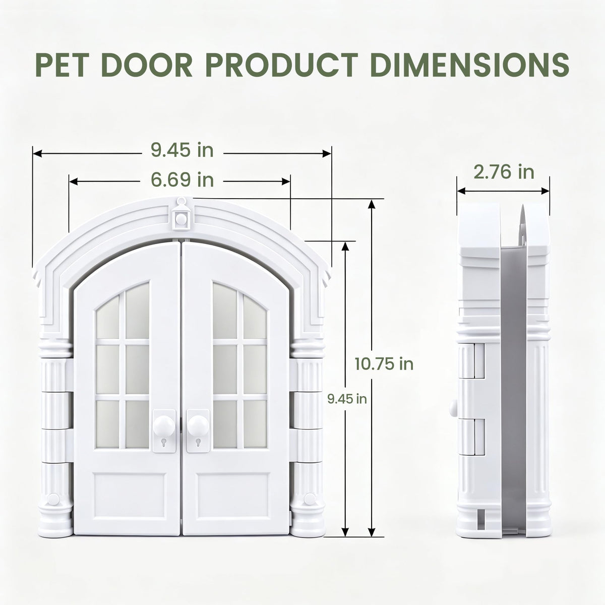 Interior cat flap door