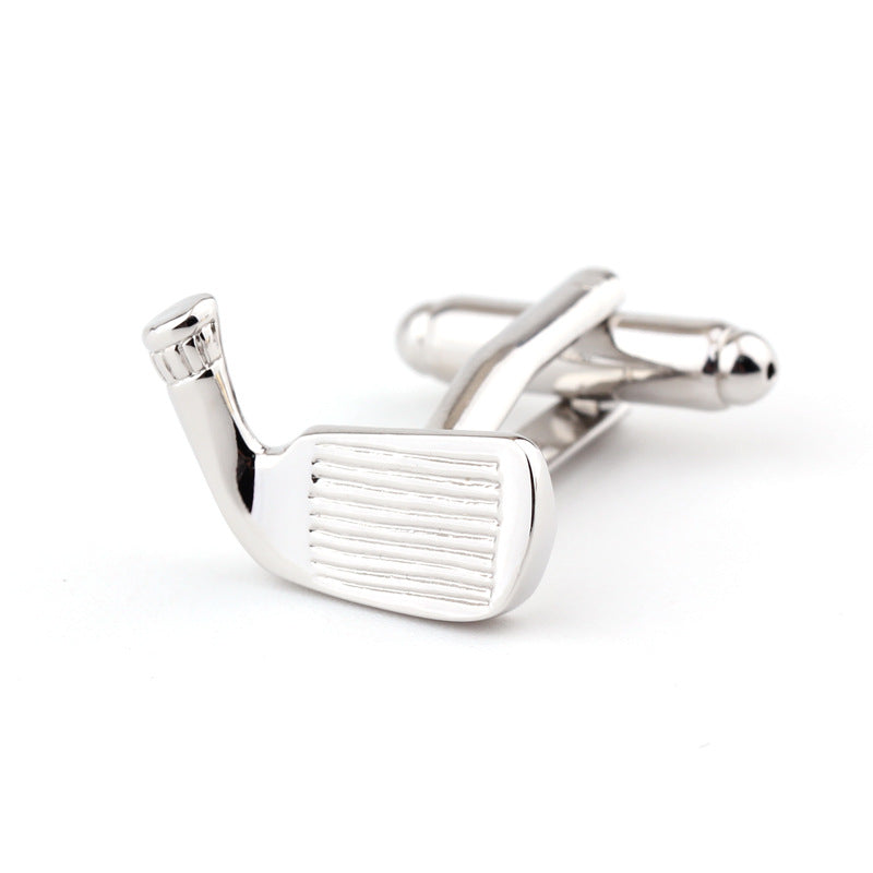 Raquette de golf Forme Plain Metal French Shirt Cufflinks hommes