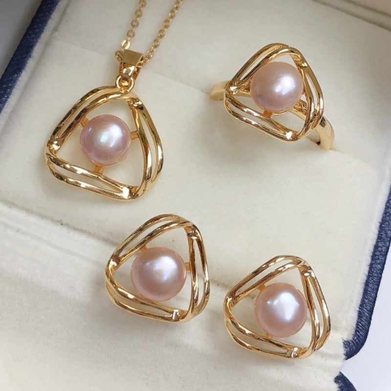 Costume simple et exquis de collier de perles d'eau douce