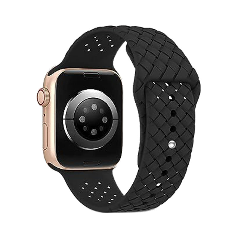 Bracelet de montre en silicone motif tissé