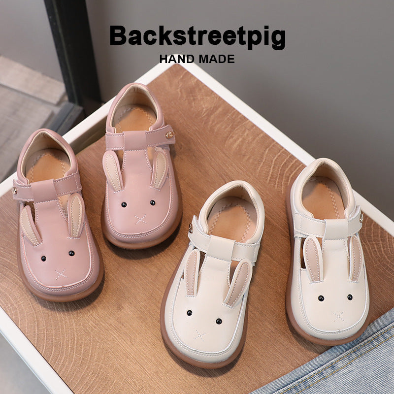 Chaussures Petit Cuir pour Enfants Non-dérapant Soft Bottom Fille Mignon Princesse Chaussures de Cartoon