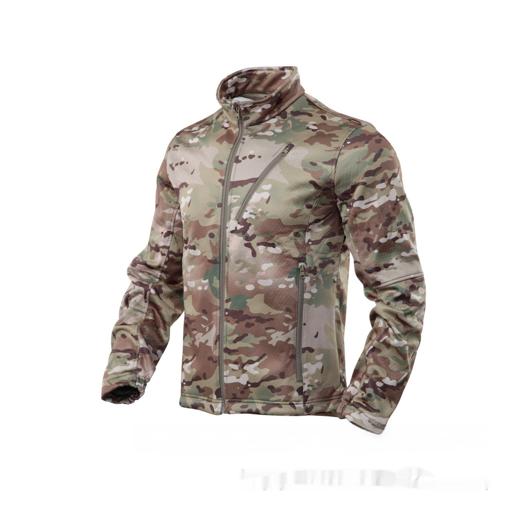 Camouflage Manteau de Fleece Outdoor Gardez les vêtements de combat chauds coupe-vent pour hommes