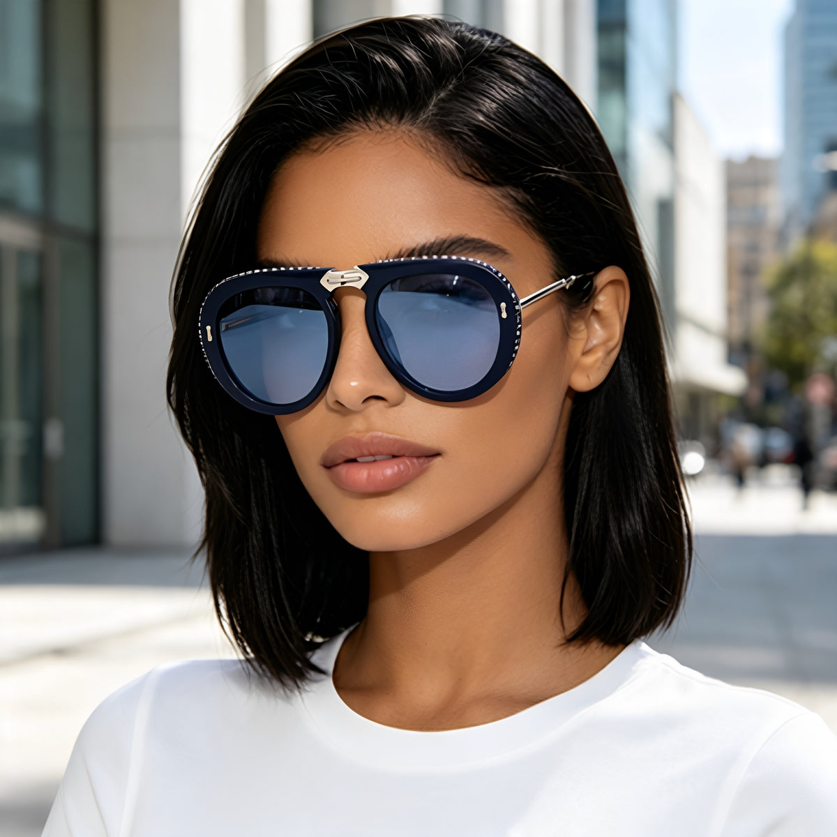 Women's Diamond Color Folding Sunglasses