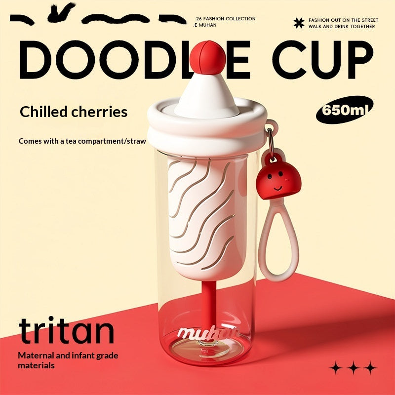Tritan water bottle style with a tea infuser