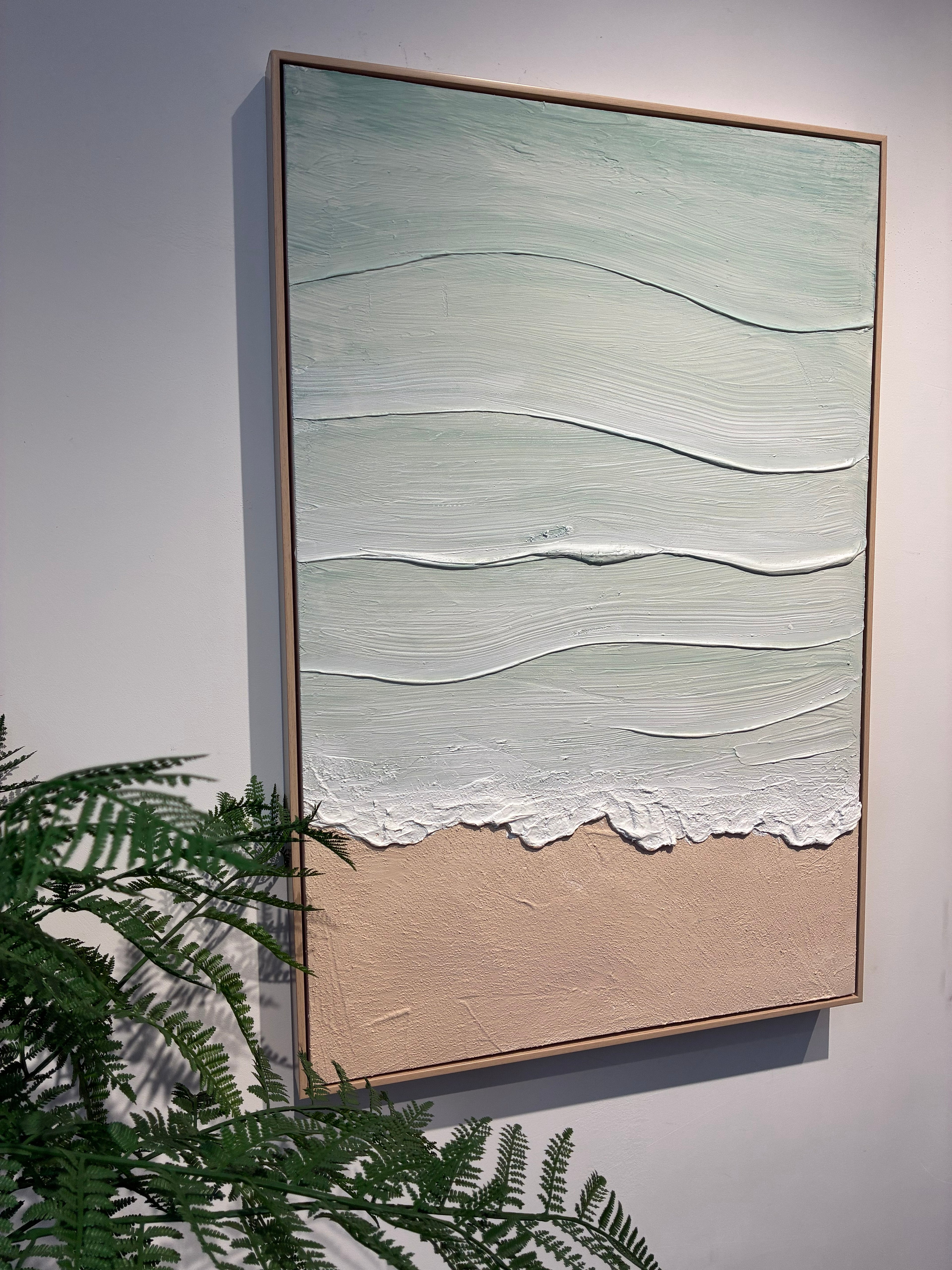 24x36 framed Coastal Beach Wall Art