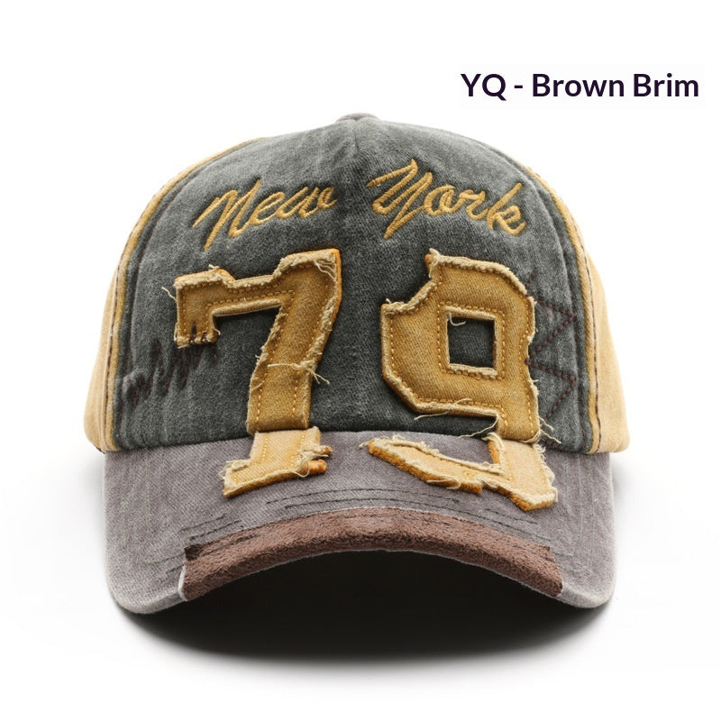 Casquette de baseball pour hommes à lettre lavée