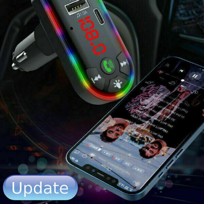 Voiture Bluetooth 5.0 lecteur MP3 radio FM émetteur 3.1A Lots d'adaptateur de chargeur rapide