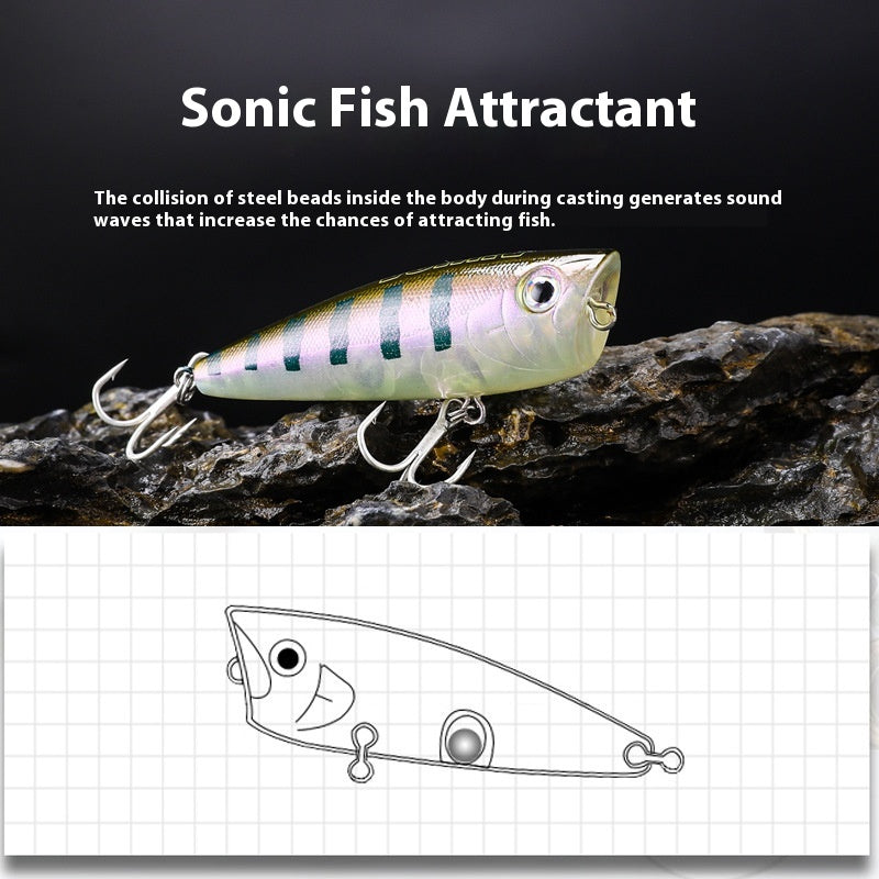 Lure ananas 6cm7g Micro Floating Water Tossing Wave Lying Topmouth Culter noir Weever