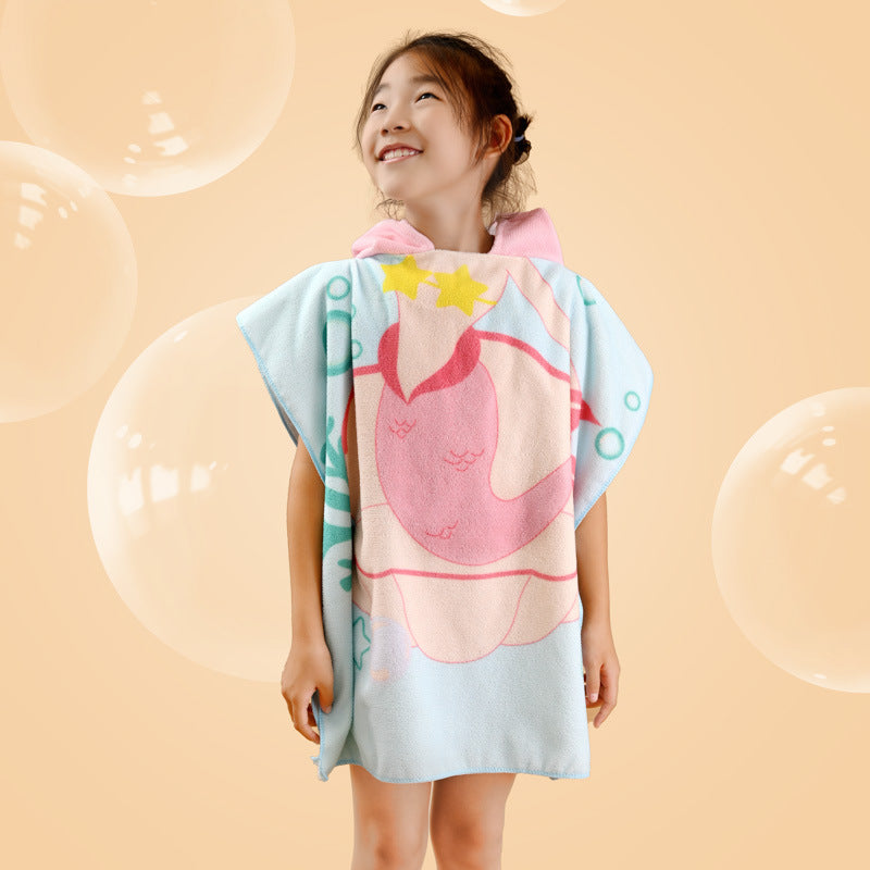 Serviette de plage absorbante pour enfants Dinosaur Bathrobe