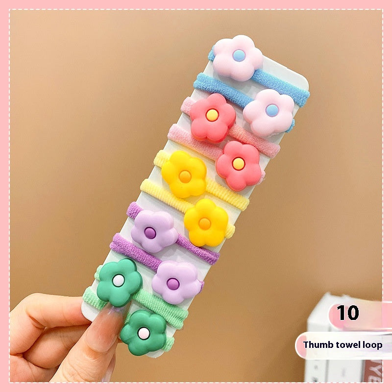 Bande en caoutchouc Femelle Reliure de cheveux pour enfants Bande de cheveux cartoon mignon Bébé cheveux amical Strin