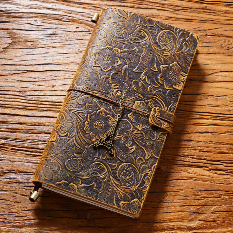 Creative Vintage Gravure Cowhide Voyage Notepad