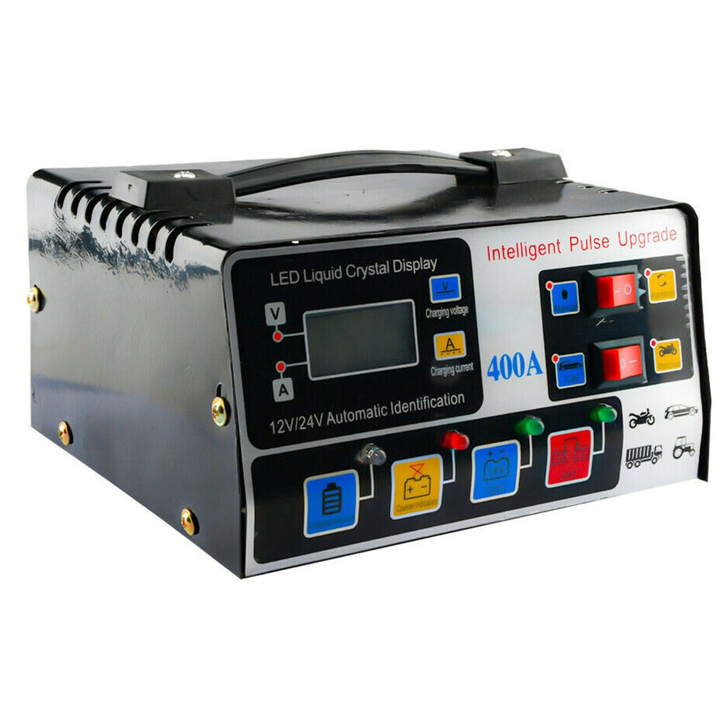 400W Chargeur de batterie de voiture intelligente de poids lourds Automatic Pulse Repair Trickle UK