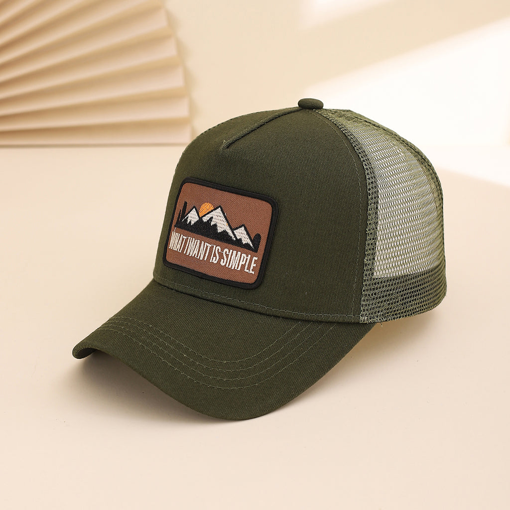 Patchwork homme Sunset Mountain Mesh Casquette de baseball