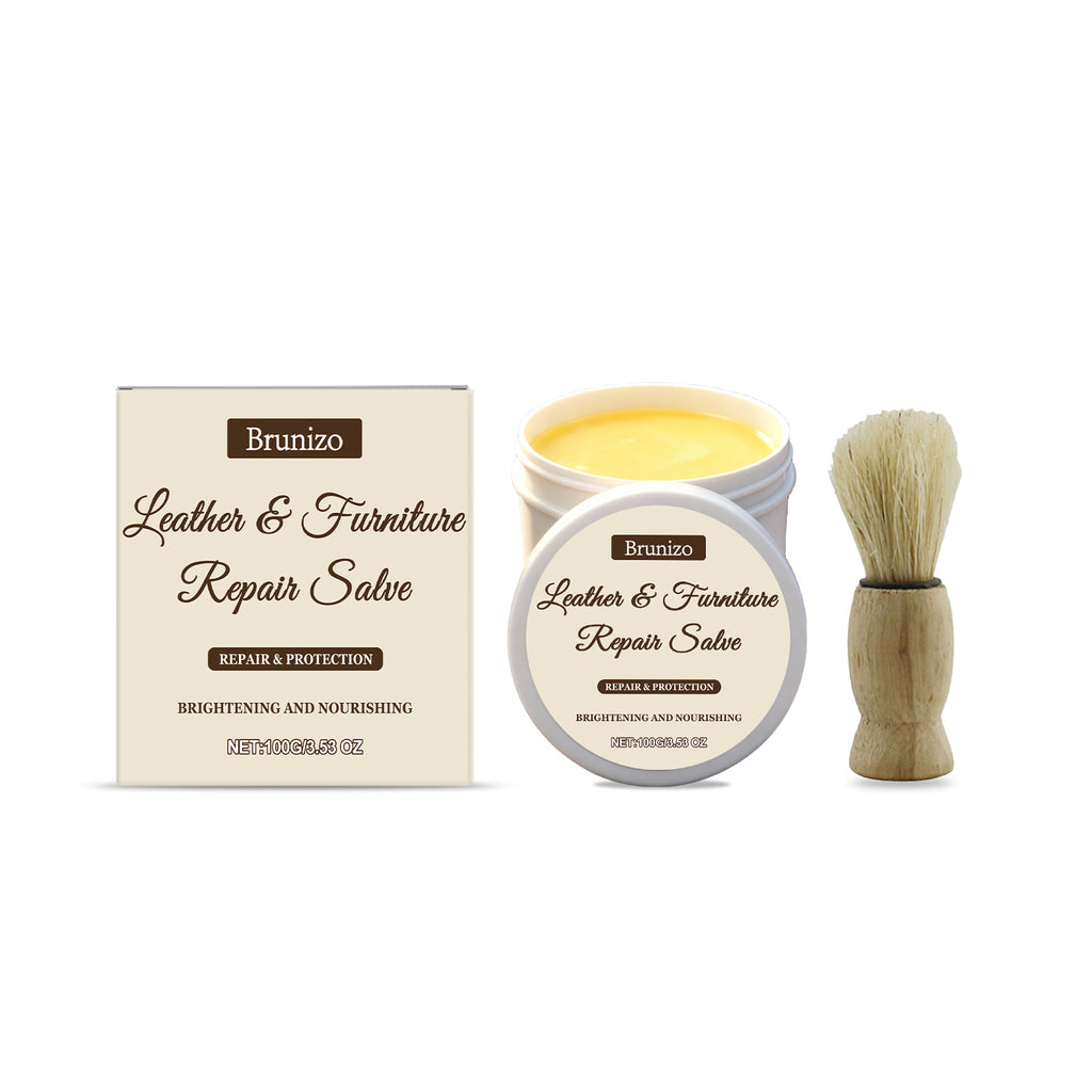 Crème de soins en cuir 1 00g-1 Brush-1box