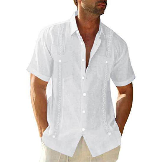 Chemise Homme imprimé 3D à manches courtes