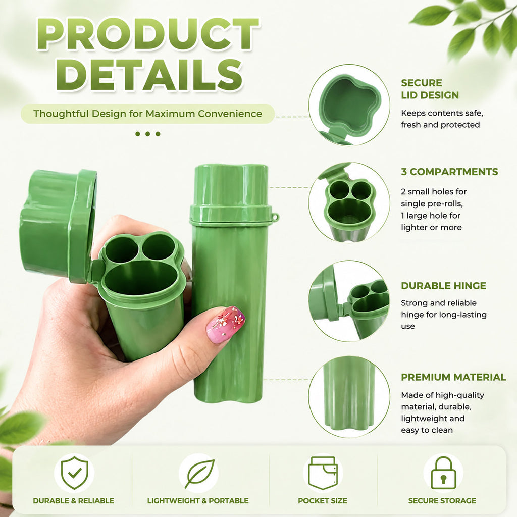 Un-pièce Flip-top Cigarette kit avec deux trous incluant l'éclairage pour un rangement facile