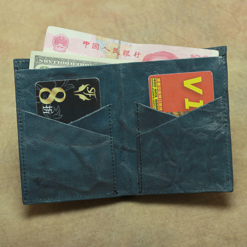 Portefeuille en cuir vintage rétro simple