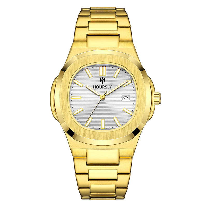 Fashion Premium Business Simplicité Ceinture en acier Quartz Montre homme