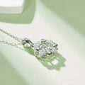 S925 Argent Sterling 0.5ct D Couleur VVS1 Collier pendentif fleur de Moissanite 45cm Platinum P