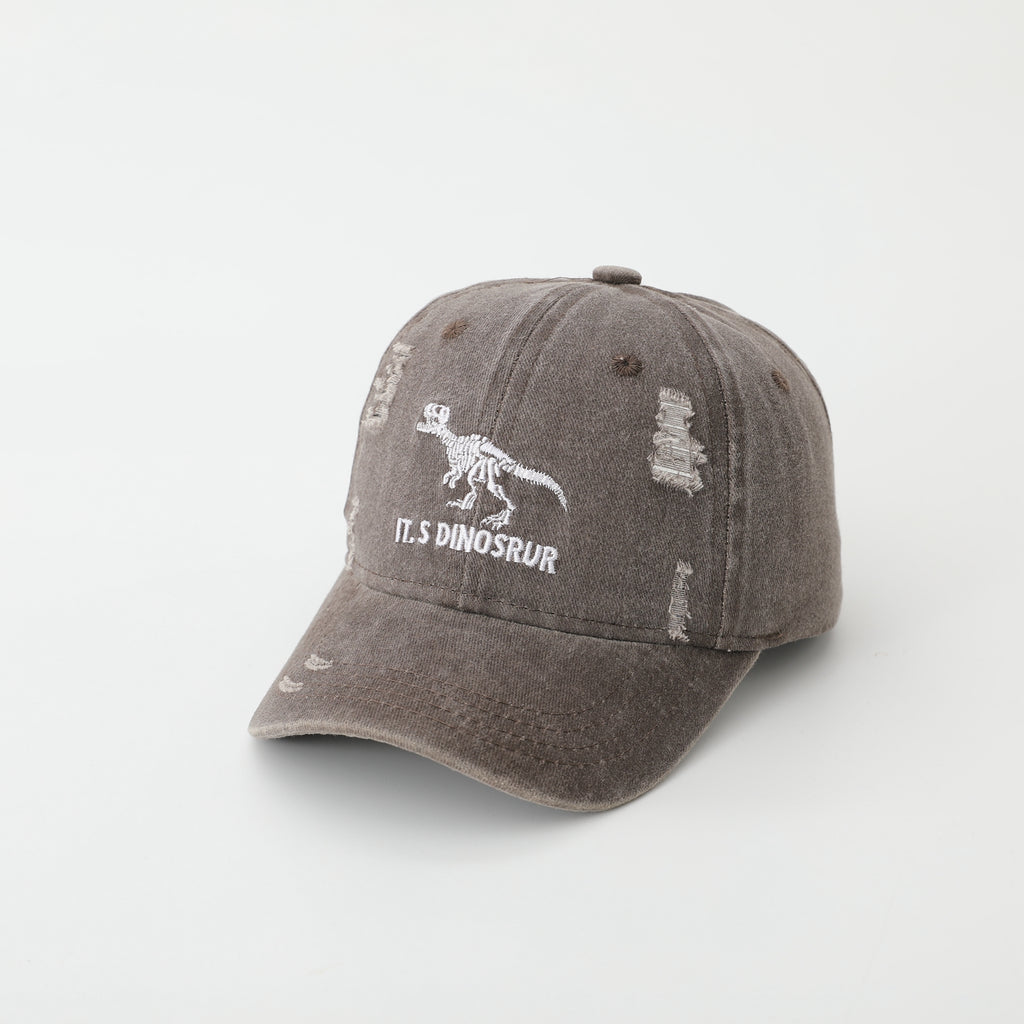 Broderie dinosaure pour enfants Torn and washed-out Vintage Trend Casquette de baseball pour l'extérieur