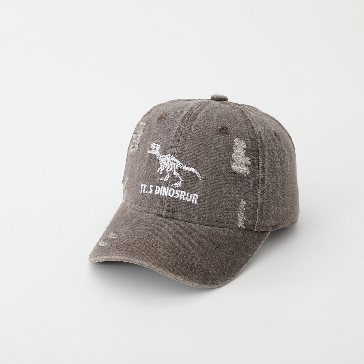 Broderie dinosaure pour enfants Torn and washed-out Vintage Trend Casquette de baseball pour l'extérieur