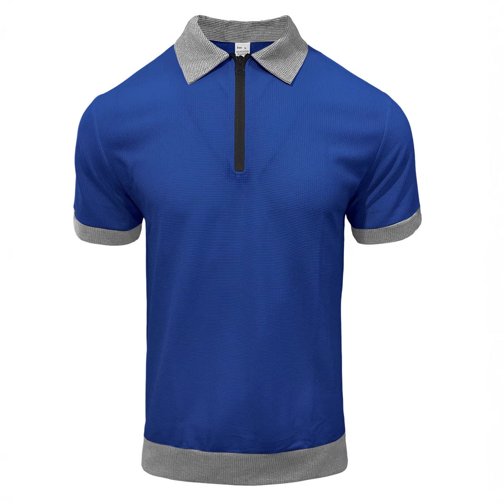 Polo homme demi-zip Polo avec collier et manches courtes