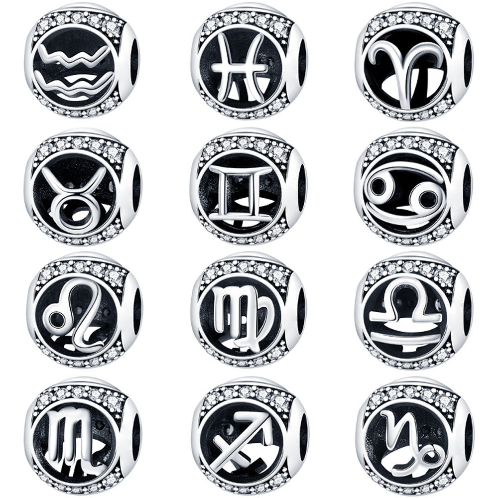 12 Accessoires de perles de signe zodiac pour bracelets bricolage