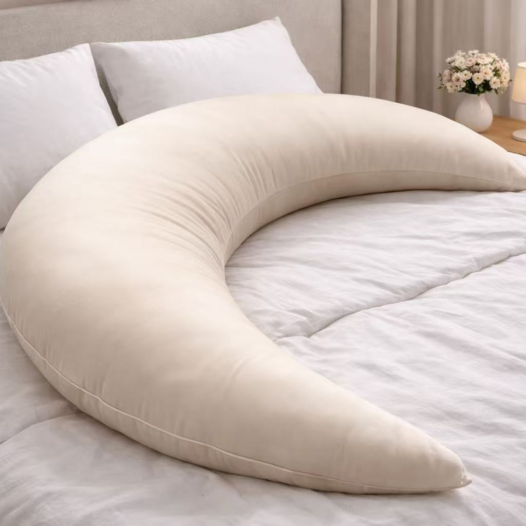 Grand oreiller de maternité en forme de lune